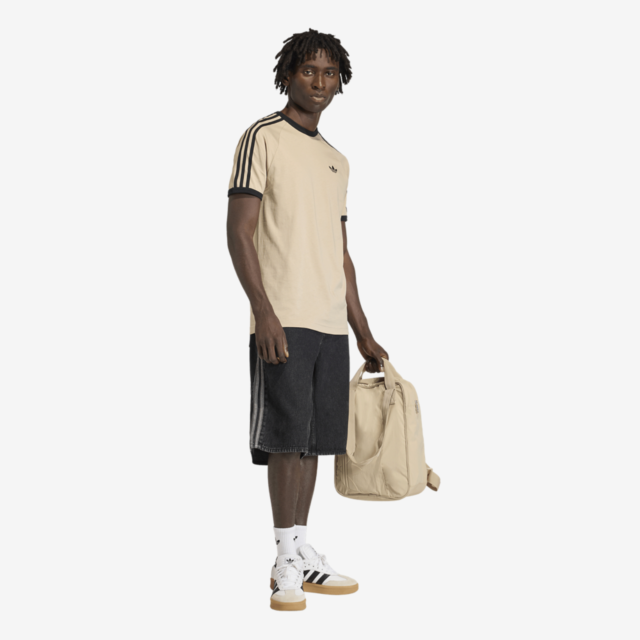 adidas Originals Firebird Adicolor Denim Shorts Image 6 of 7. Tap to open photo gallery.
