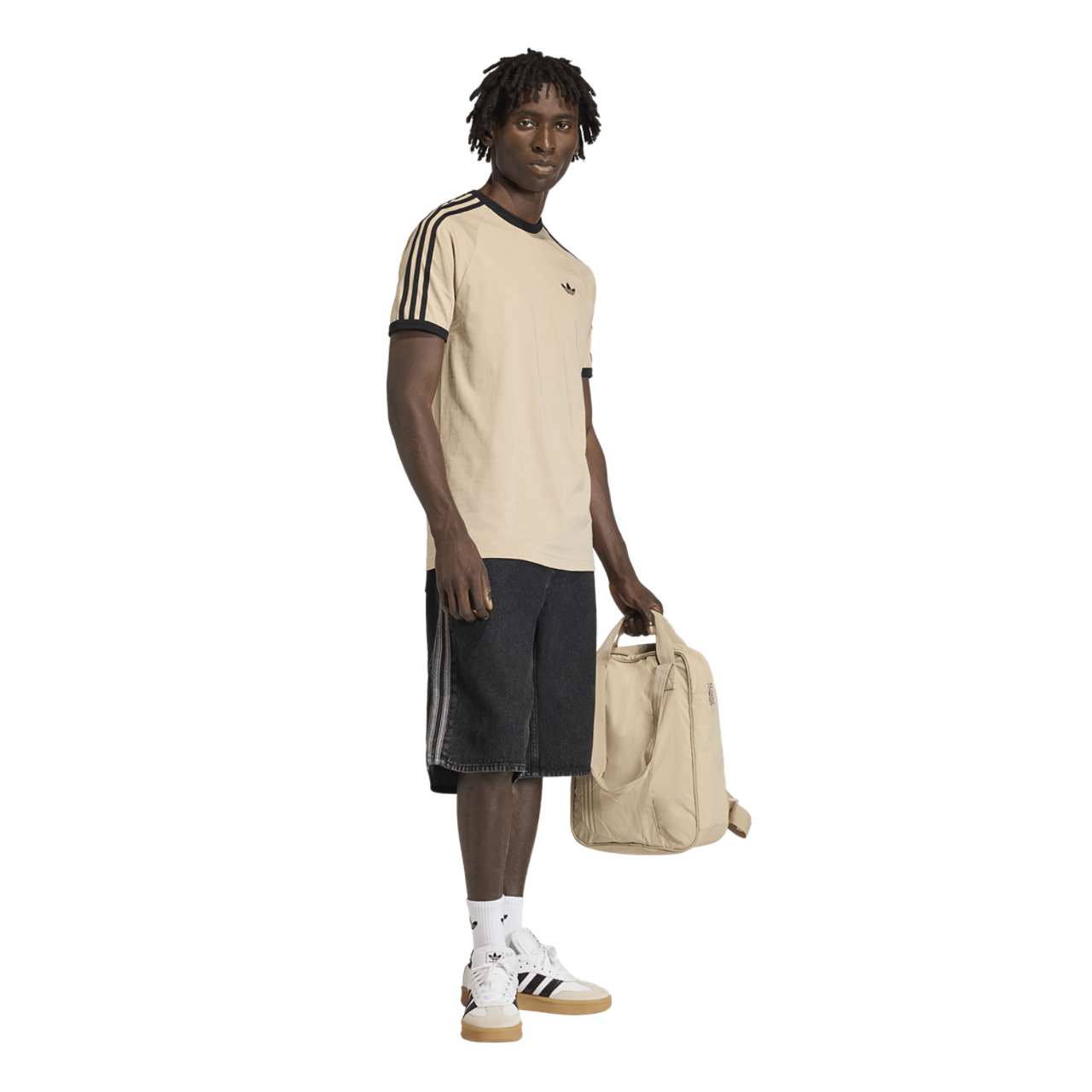 adidas Originals Firebird Adicolor Denim Shorts Image 6 of 7. Tap to open photo gallery.