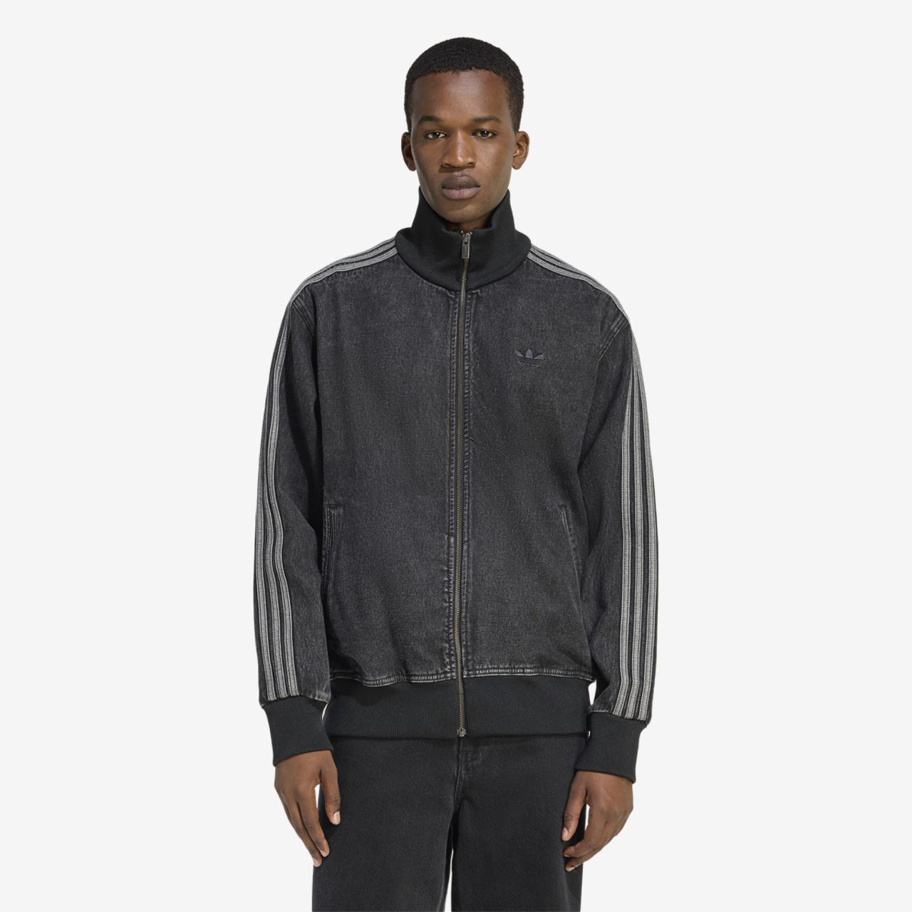 adidas Originals Adicolor Denim Firebird Track Top Image 1 of 6. Tap to open photo gallery.