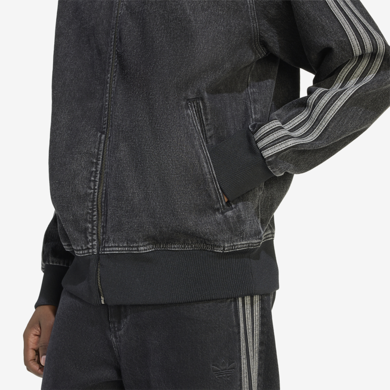 adidas Originals Adicolor Denim Firebird Track Top Image 4 of 6. Tap to open photo gallery.