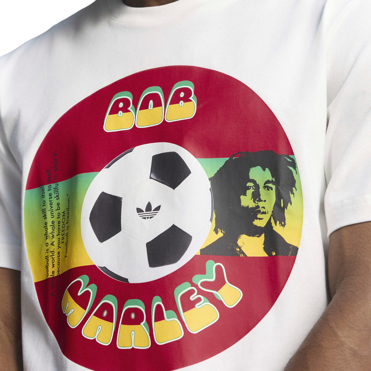 adidas Jamaica Bob OG 2 T-Shirt Image 7 of 10. Tap to open photo gallery.