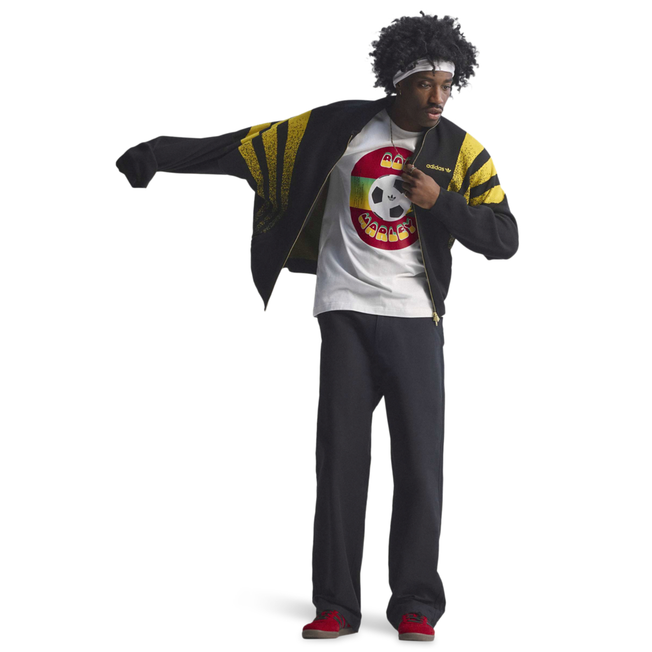adidas Jamaica Bob OG 2 T-Shirt Image 8 of 10. Tap to open photo gallery.