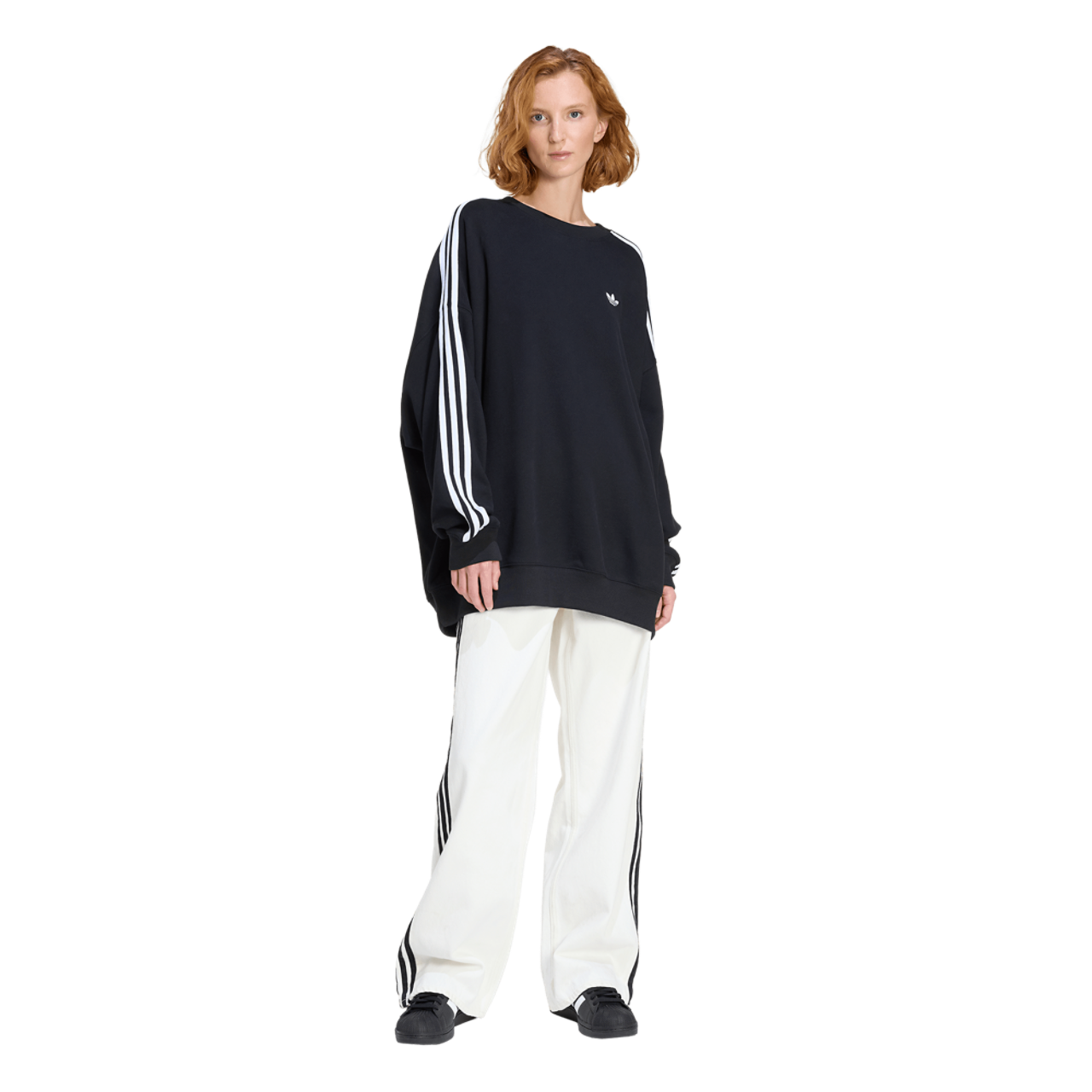 adidas Originals Oversized Adilenium Crew Sweatshirt Image 5 of 6. Tap to open photo gallery.