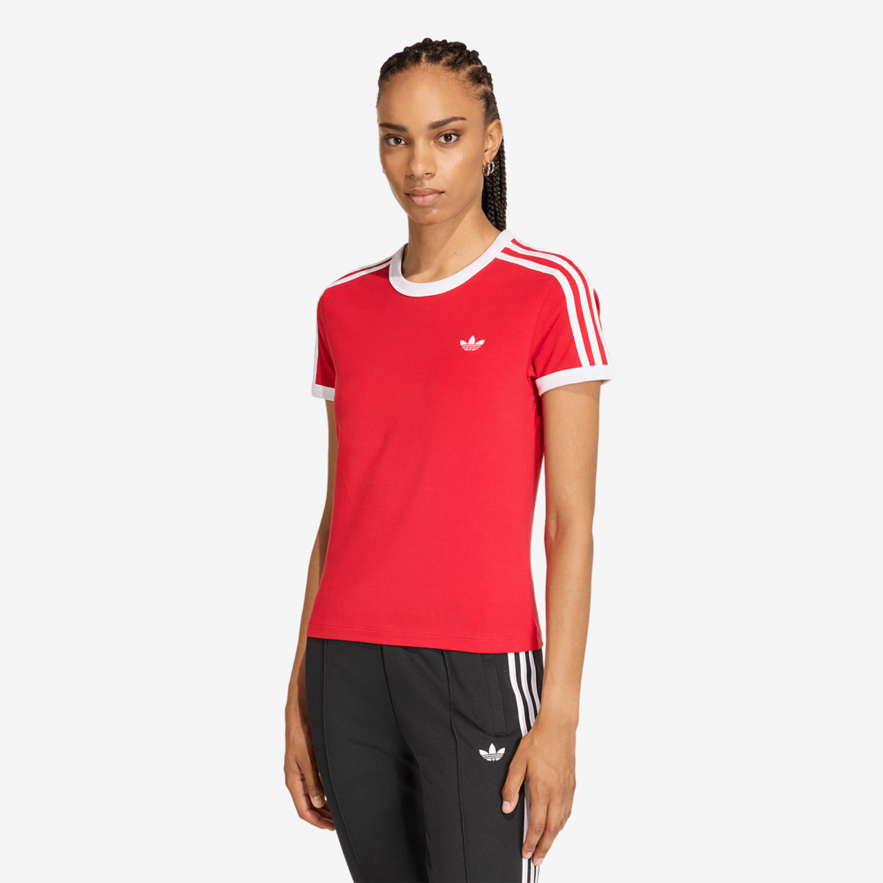 adidas Originals 3-Stripes Slim T-Shirt Image 1 of 7. Tap to open photo gallery.