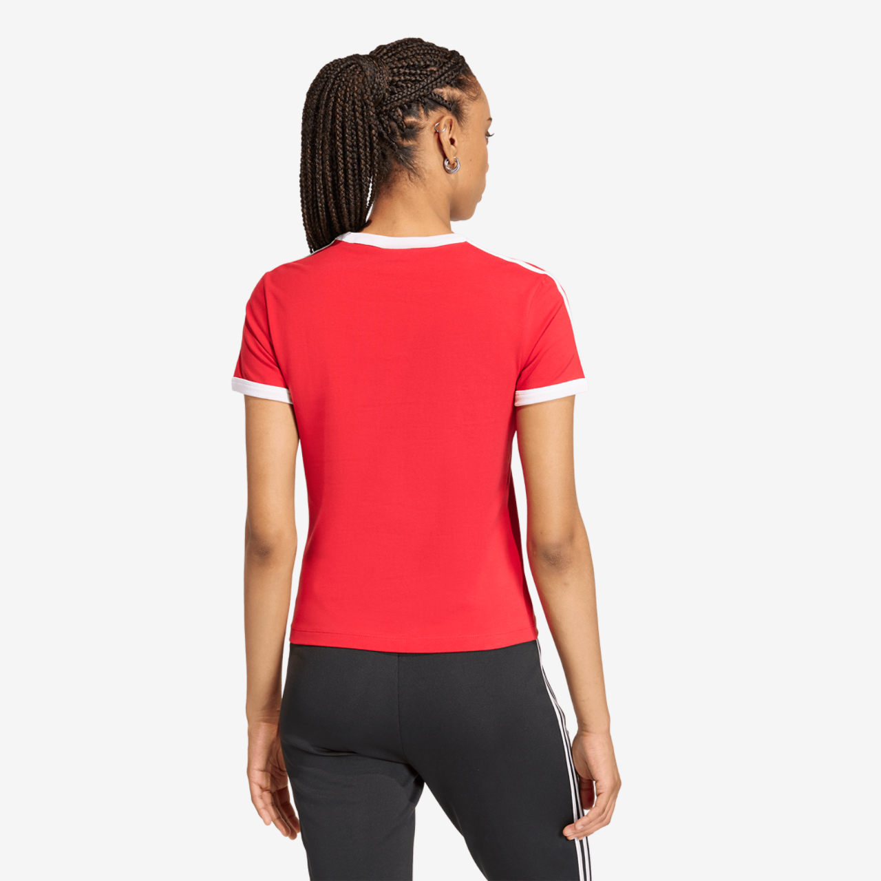 adidas Originals 3-Stripes Slim T-Shirt Image 3 of 7. Tap to open photo gallery.