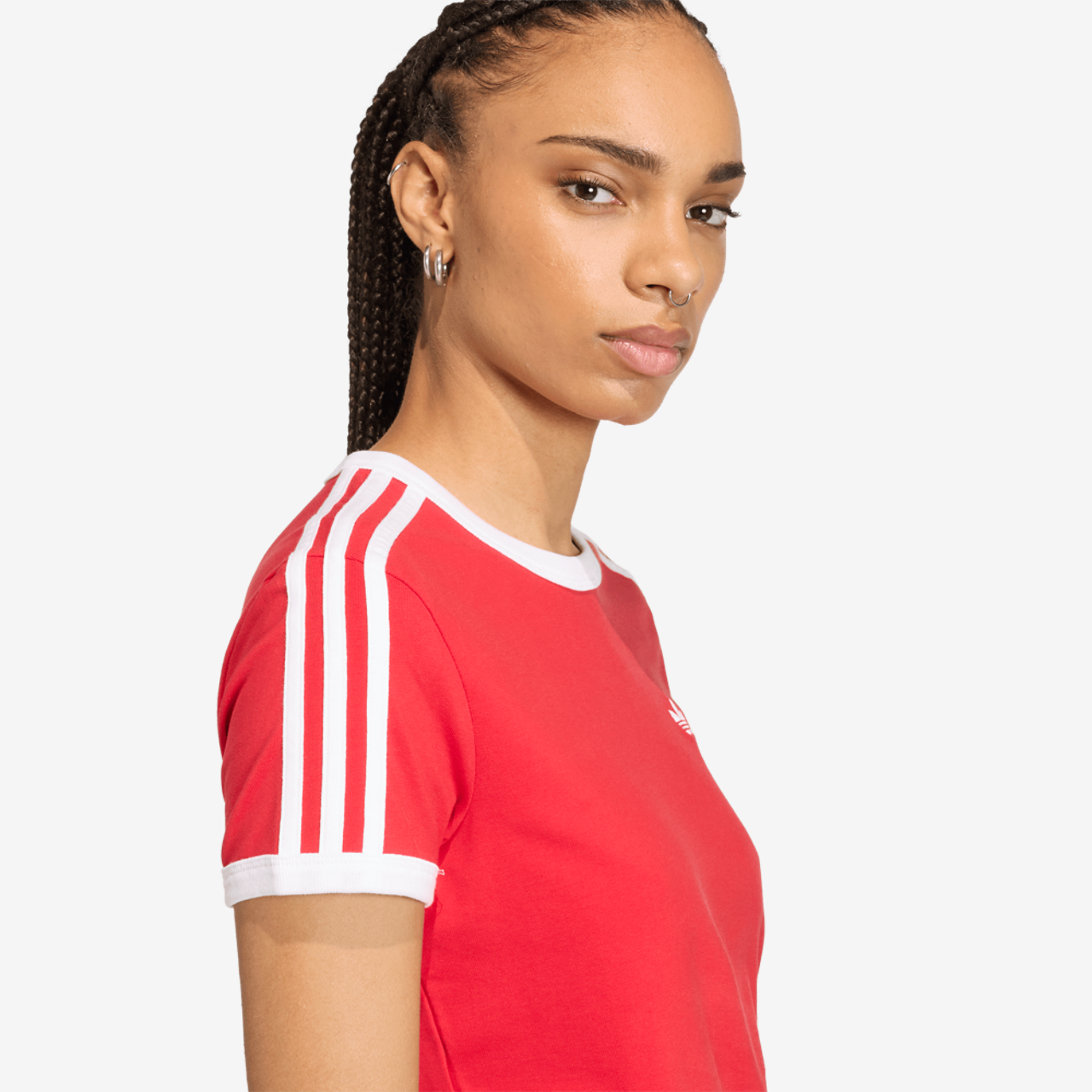 adidas Originals 3-Stripes Slim T-Shirt Image 4 of 7. Tap to open photo gallery.