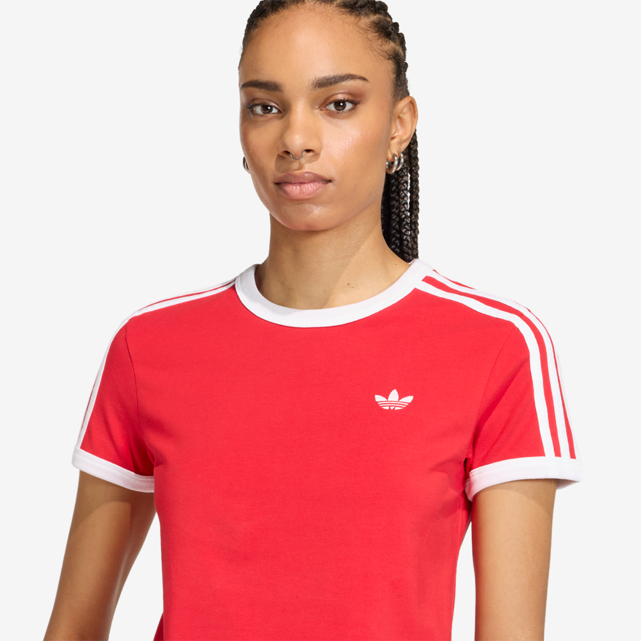 adidas Originals 3-Stripes Slim T-Shirt Image 5 of 7. Tap to open photo gallery.