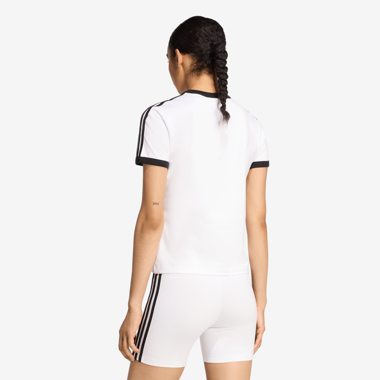 adidas Originals 3-Stripes Slim T-Shirt Image 3 of 7. Tap to open photo gallery.