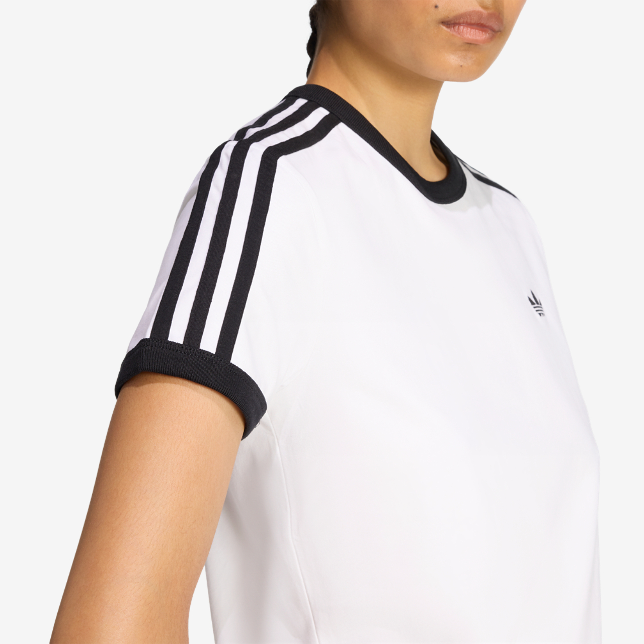 adidas Originals 3-Stripes Slim T-Shirt Image 5 of 7. Tap to open photo gallery.