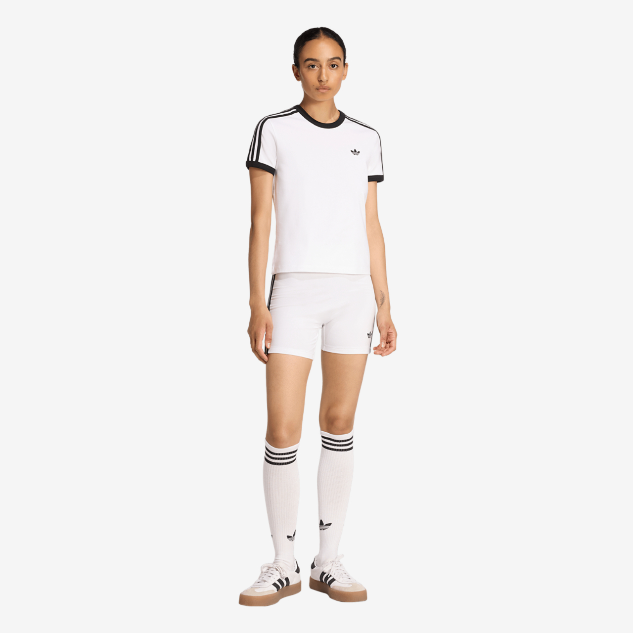 adidas Originals 3-Stripes Slim T-Shirt Image 6 of 7. Tap to open photo gallery.