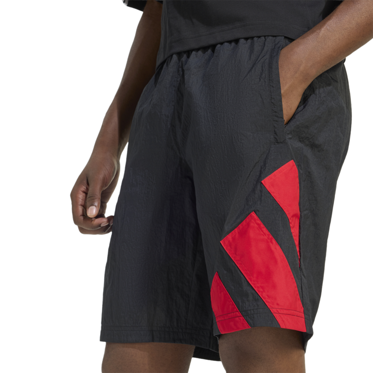 adidas Originals adicolor Blocked 9" Shorts Image 4 of 6. Tap to open photo gallery.