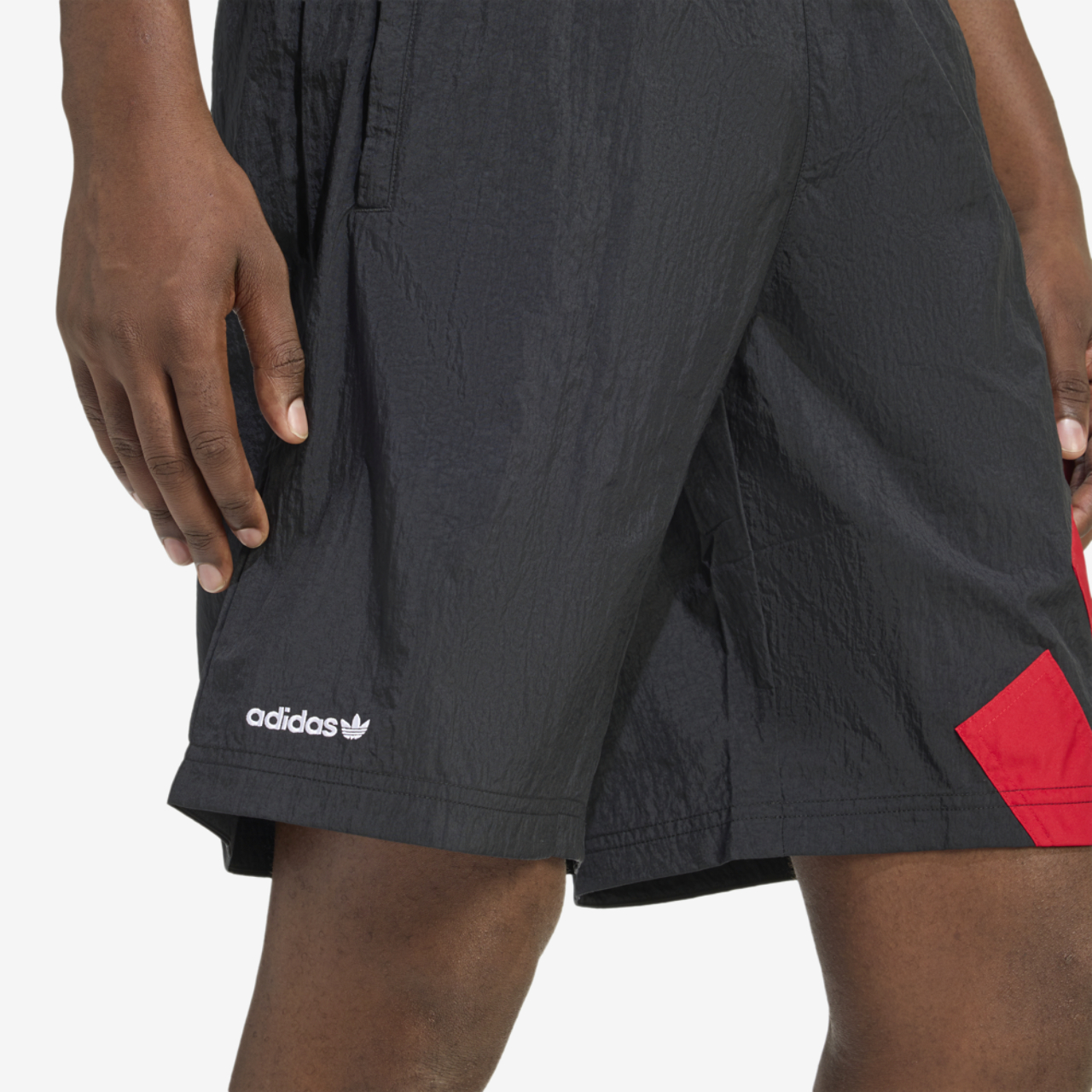 adidas Originals adicolor Blocked 9" Shorts Image 5 of 6. Tap to open photo gallery.