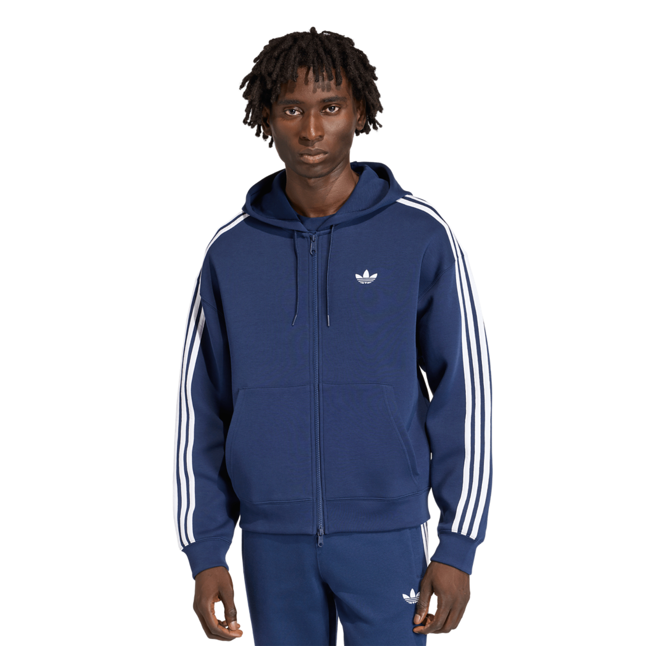 adidas Originals Adicolor Oversize Full-Zip Hoodie Image 1 of 6. Tap to open photo gallery.