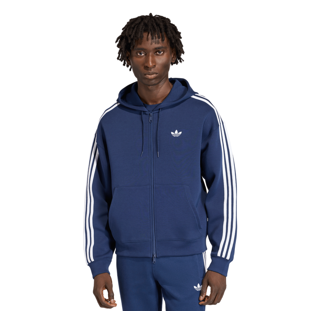 adidas Originals Adicolor Oversize Full-Zip Hoodie Image 1 of 6. Tap to open photo gallery.