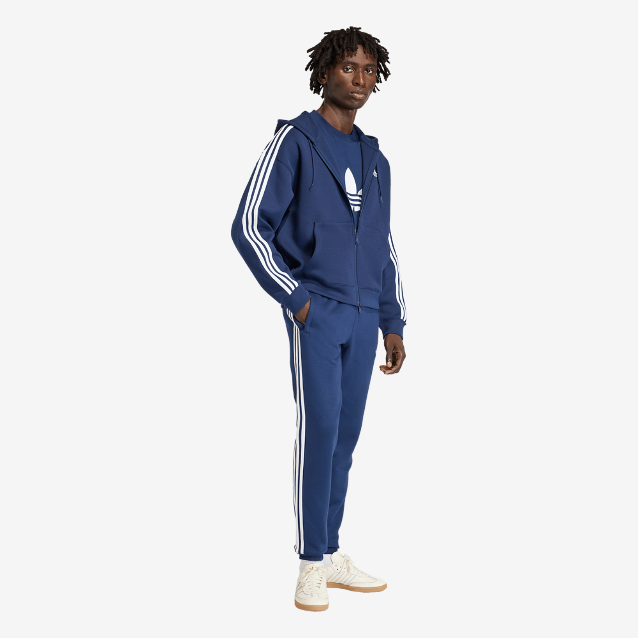 adidas Originals Adicolor Oversize Full-Zip Hoodie Image 5 of 6. Tap to open photo gallery.