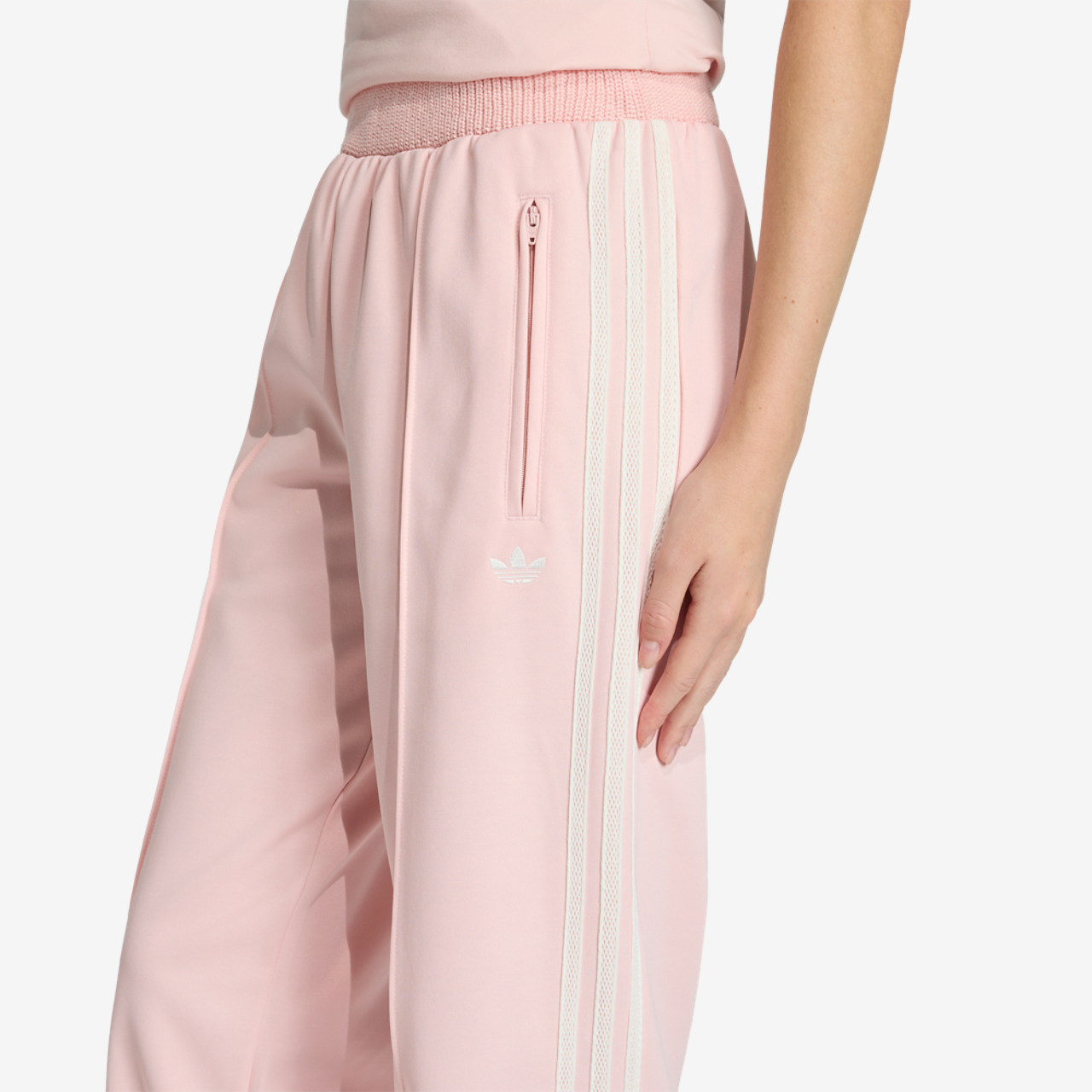 adidas Originals Firebird Knitted Crochet Track Pants Image 3 of 6. Tap to open photo gallery.