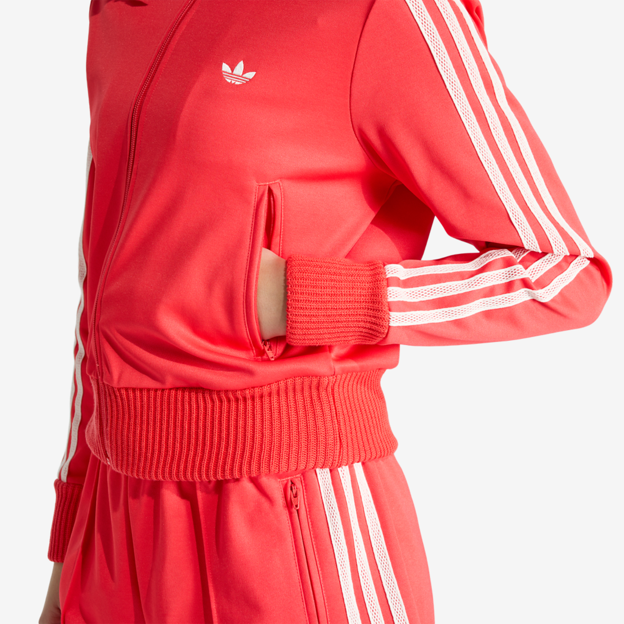 adidas Originals Firebird Knitted Crochet Track Top Image 4 of 6. Tap to open photo gallery.