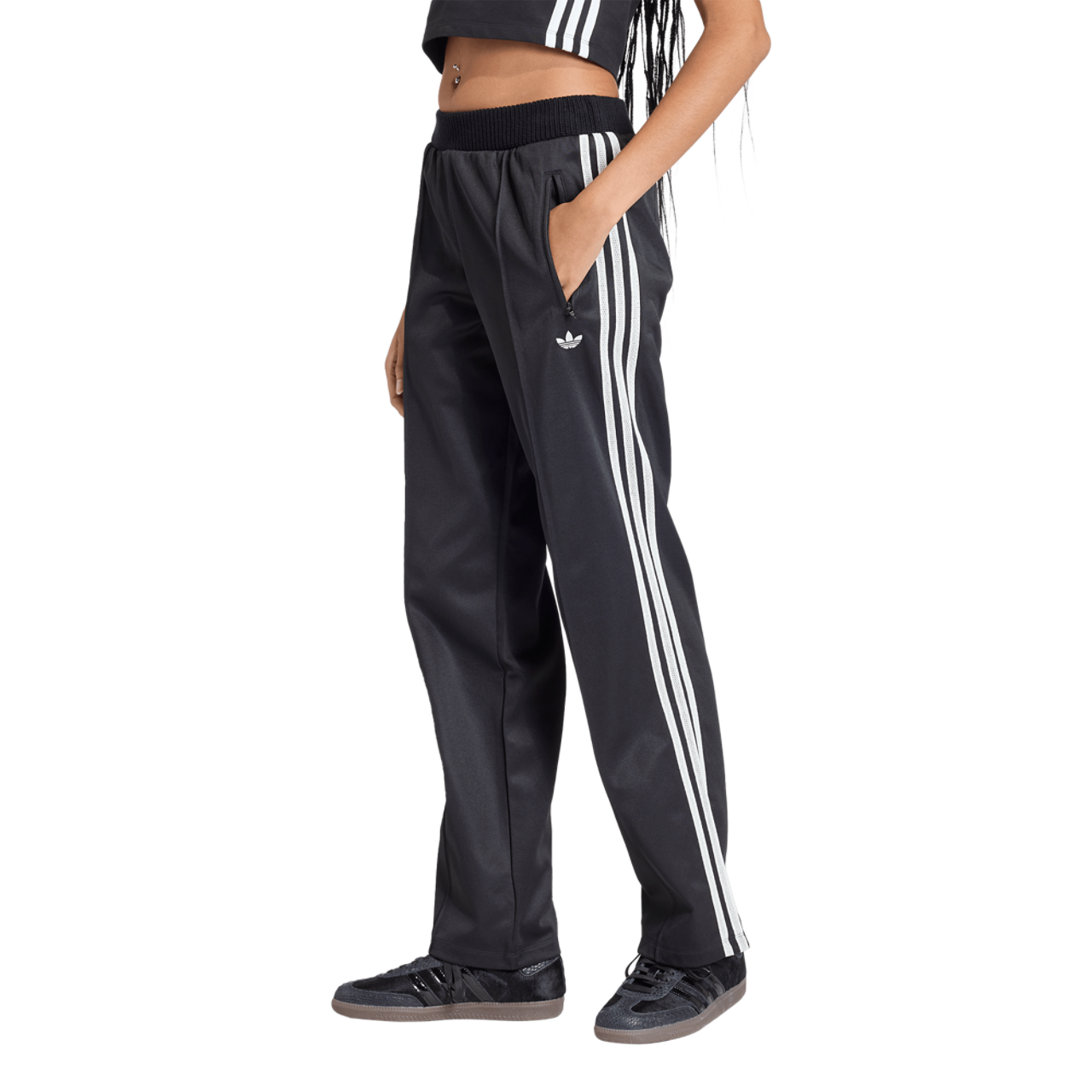 adidas Originals Firebird Knitted Crochet Track Pants Image 1 of 7. Tap to open photo gallery.
