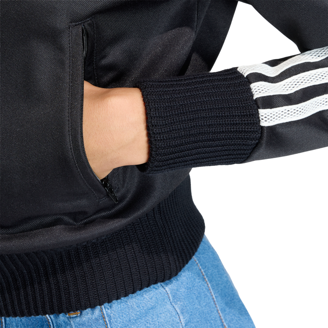 adidas Originals Firebird Knitted Crochet Track Top Image 5 of 7. Tap to open photo gallery.