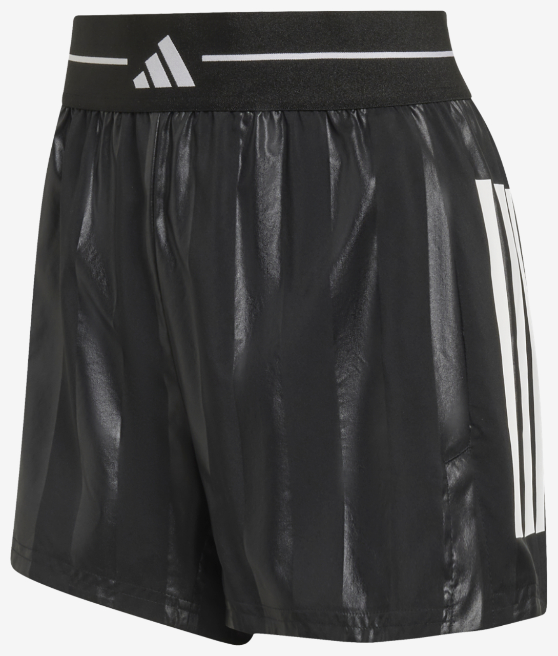 adidas Hyperglam 3-Stripes Emboss Woven Shorts Image 6 of 6. Tap to open photo gallery.