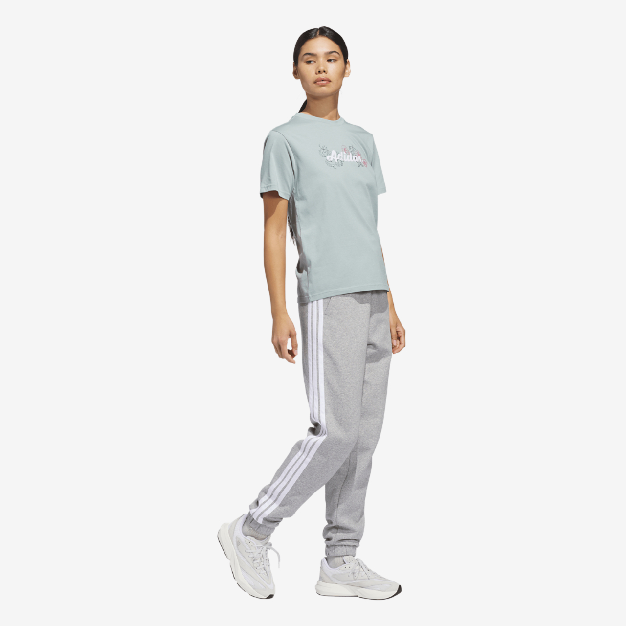 adidas Wester Florals Graphic T-Shirt Image 5 of 6. Tap to open photo gallery.