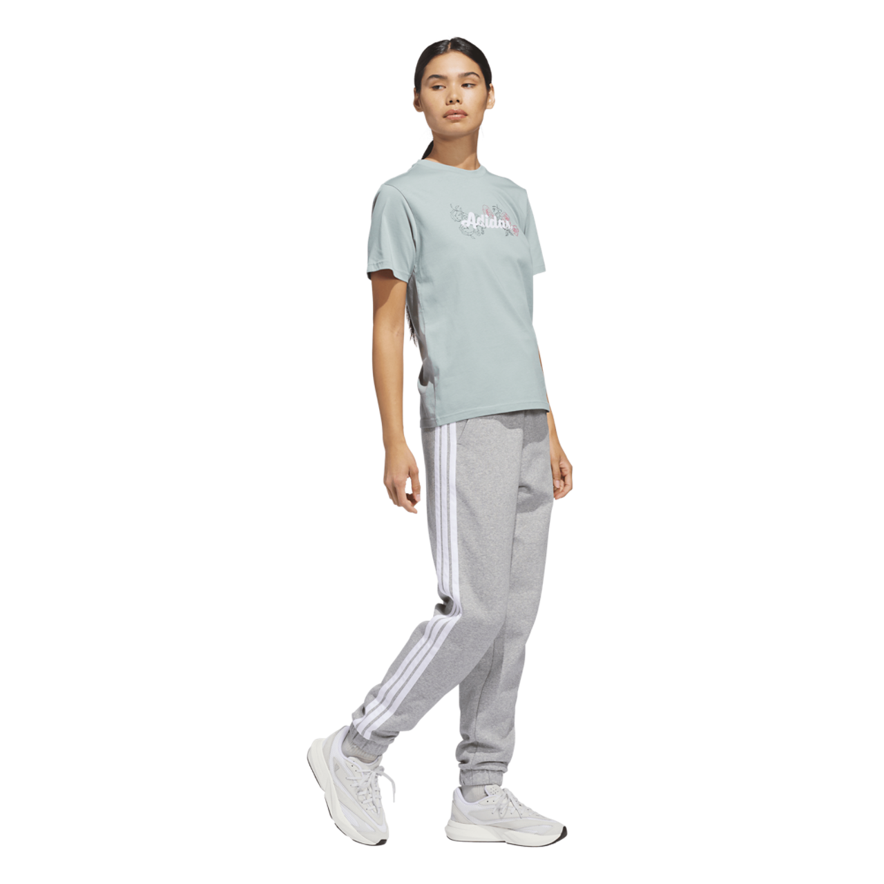 adidas Wester Florals Graphic T-Shirt Image 5 of 6. Tap to open photo gallery.