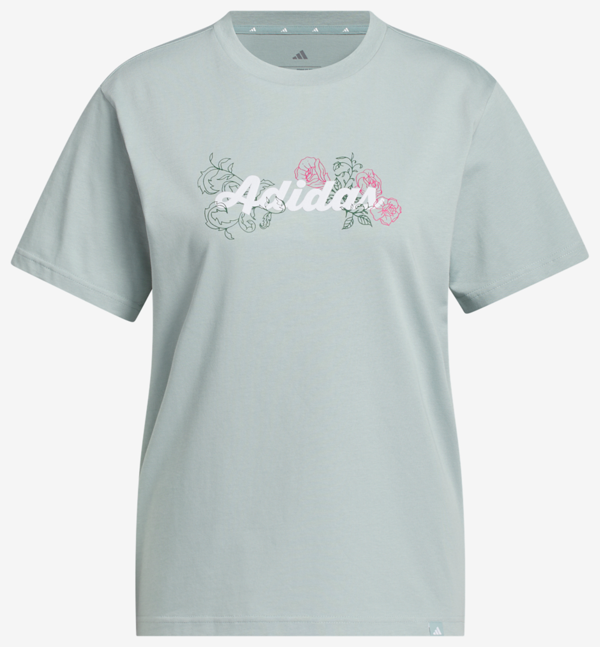 adidas Wester Florals Graphic T-Shirt Image 6 of 6. Tap to open photo gallery.