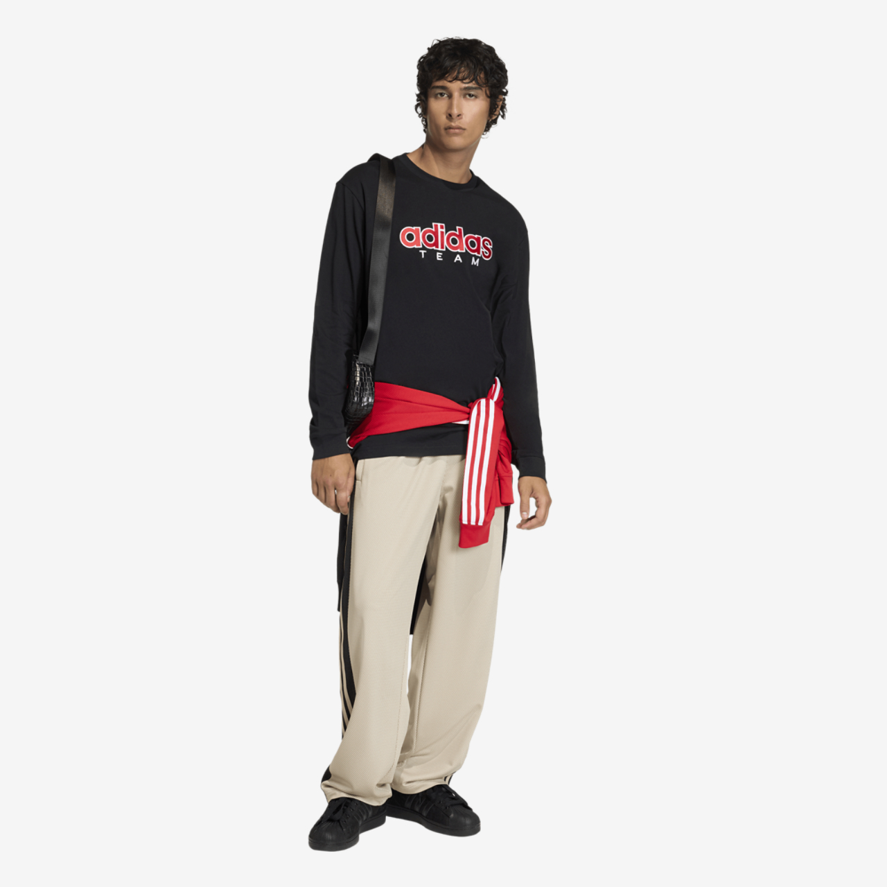 adidas Originals Loose Mesh Track Pants Image 3 of 6. Tap to open photo gallery.