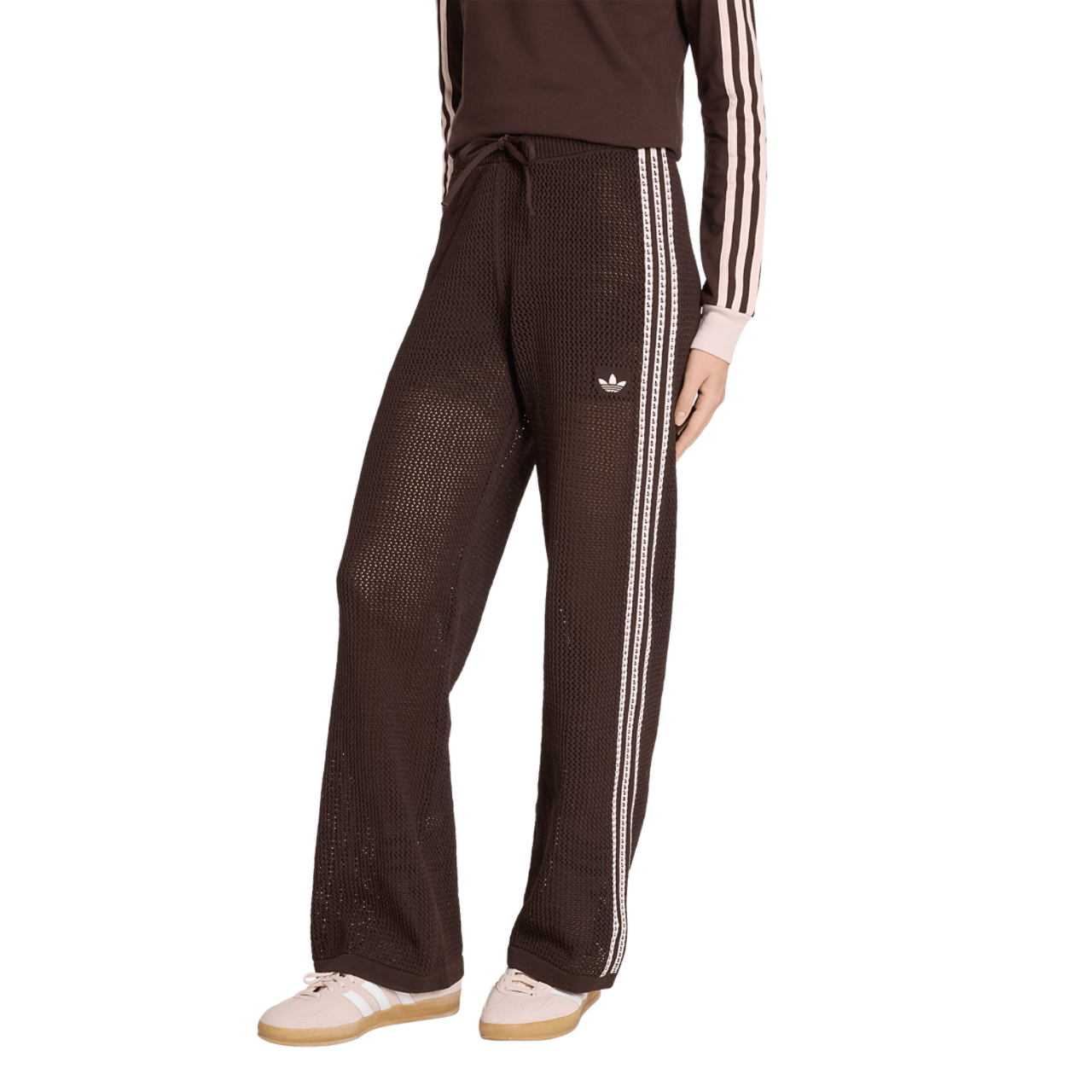adidas Originals Knitted Crochet Firebird Track Pants Image 1 of 6. Tap to open photo gallery.