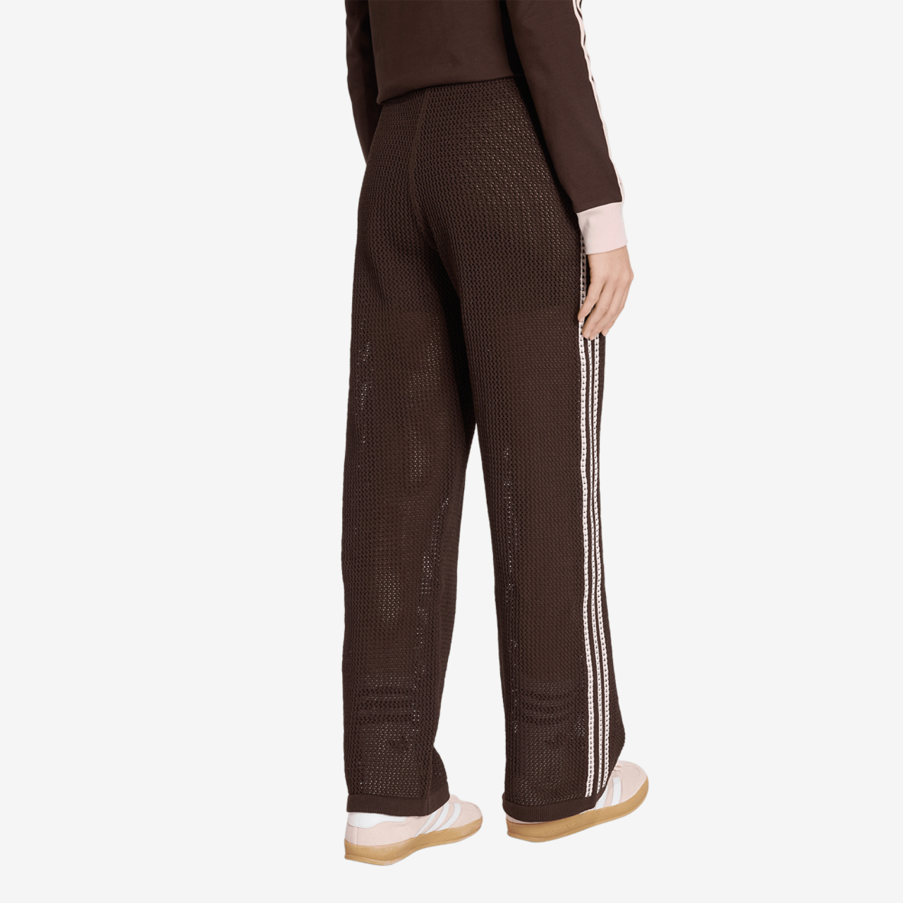 adidas Originals Knitted Crochet Firebird Track Pants Image 2 of 6. Tap to open photo gallery.
