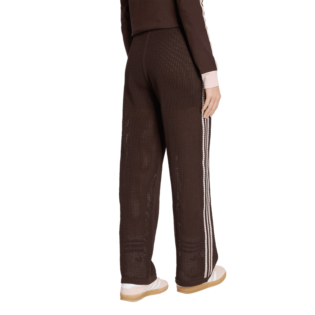 adidas Originals Knitted Crochet Firebird Track Pants Image 2 of 6. Tap to open photo gallery.