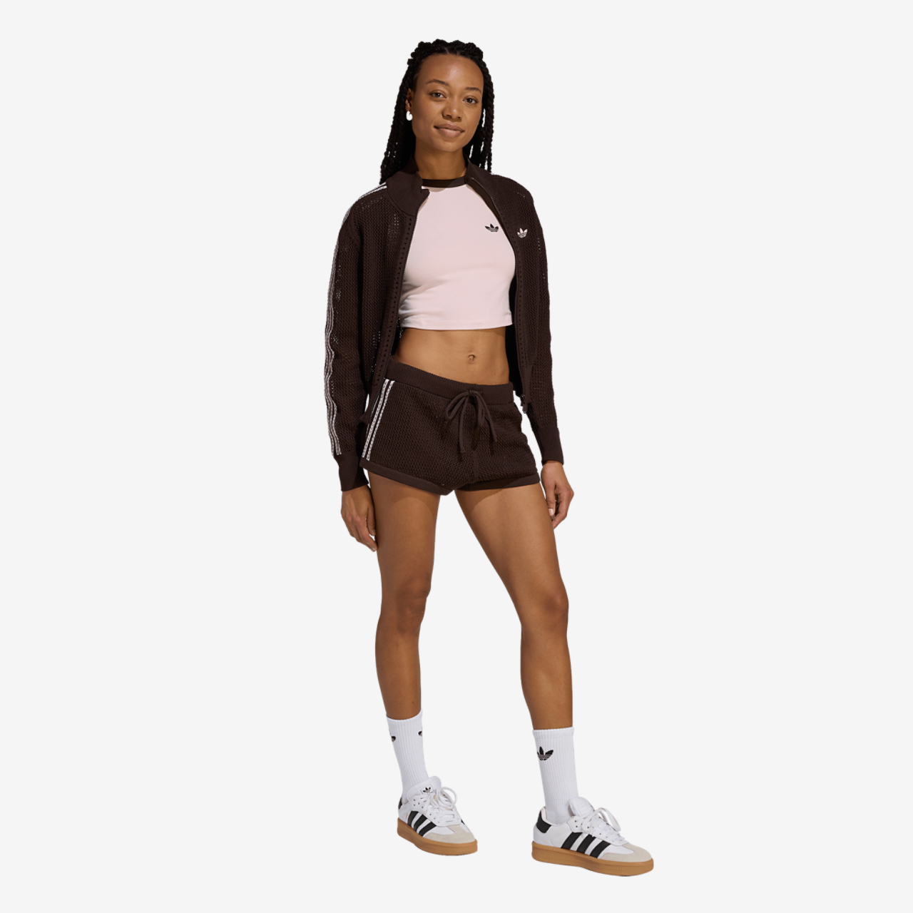 adidas Originals Knitted Crochet Firebird Track Top Image 6 of 7. Tap to open photo gallery.