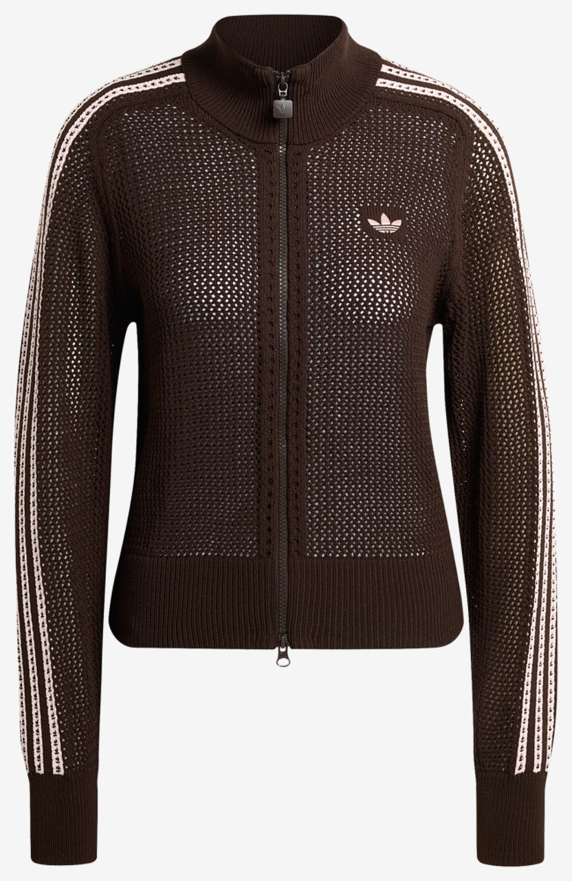 adidas Originals Knitted Crochet Firebird Track Top Image 7 of 7. Tap to open photo gallery.