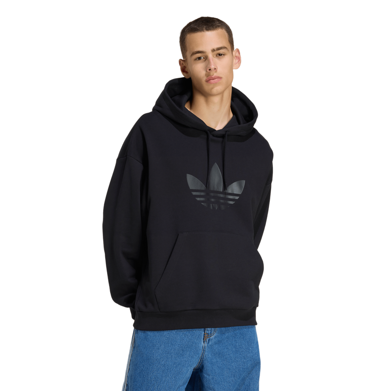adidas Originals adicolor Trefoil Hoodie Image 1 of 6. Tap to open photo gallery.