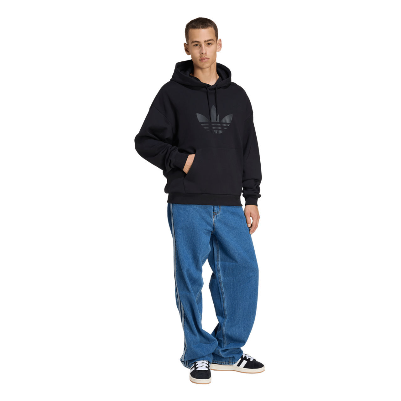 adidas Originals adicolor Trefoil Hoodie Image 5 of 6. Tap to open photo gallery.