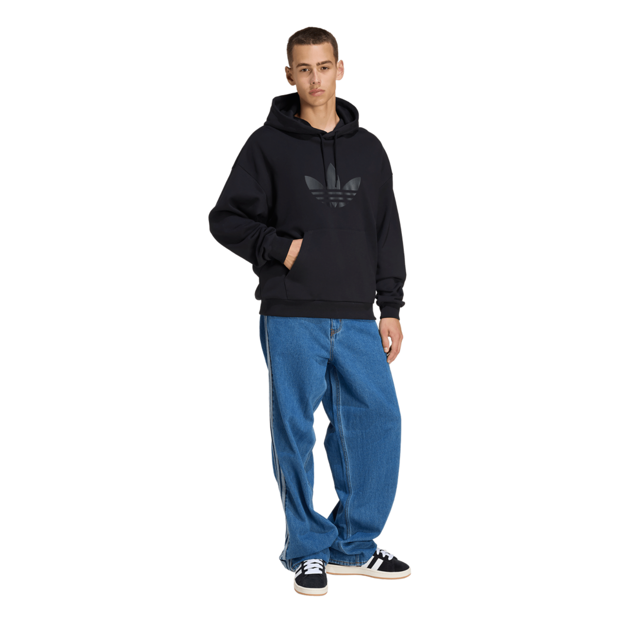 adidas Originals adicolor Trefoil Hoodie Image 5 of 6. Tap to open photo gallery.