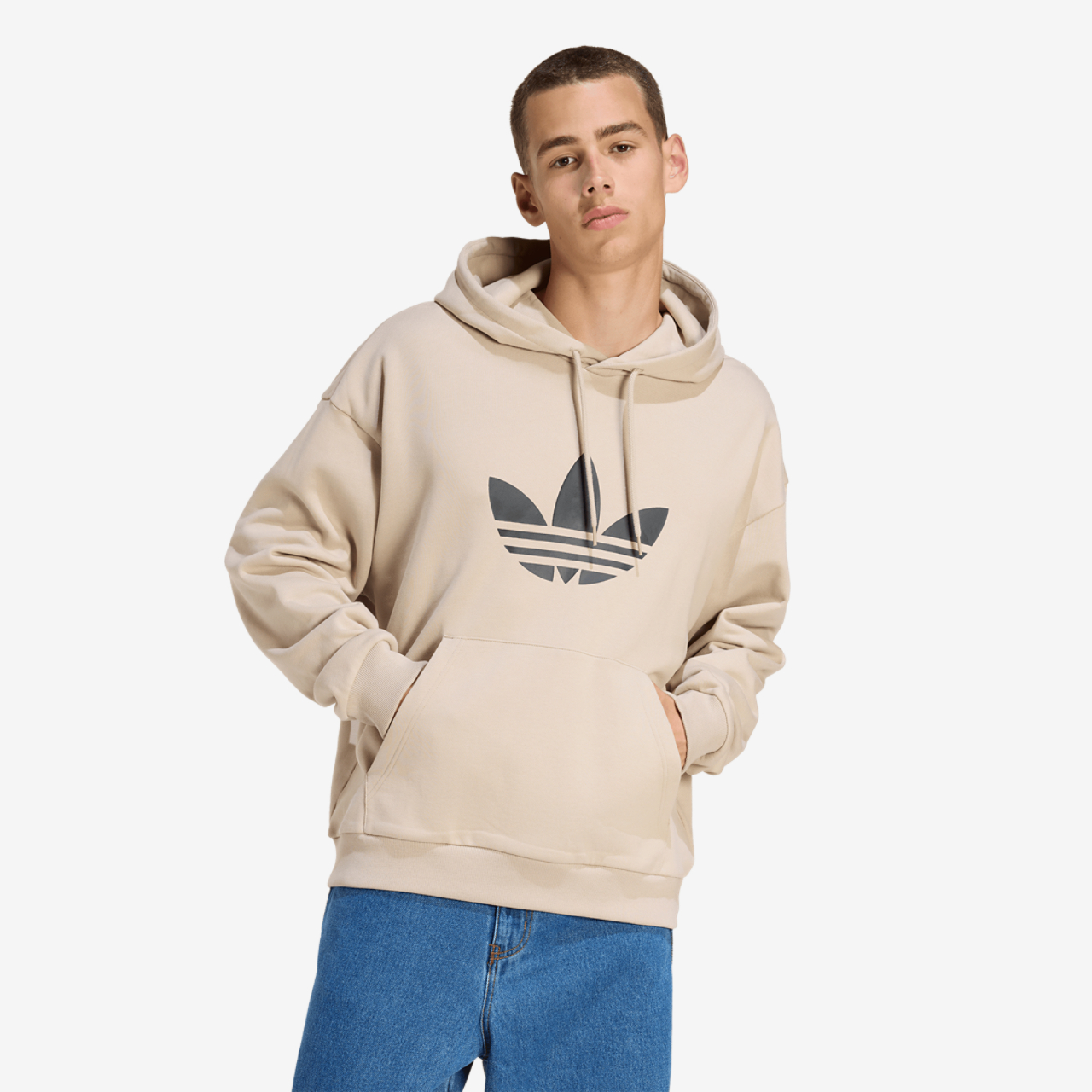 adidas Originals adicolor Trefoil Hoodie Image 1 of 6. Tap to open photo gallery.