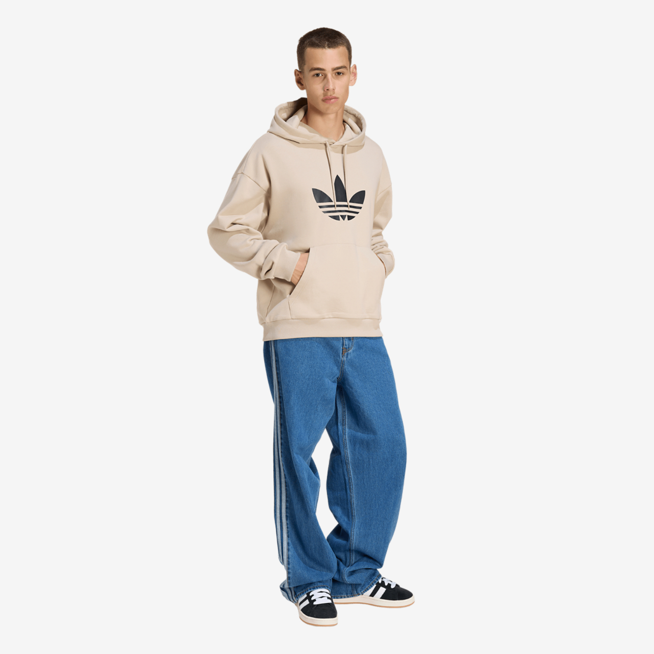adidas Originals adicolor Trefoil Hoodie Image 5 of 6. Tap to open photo gallery.