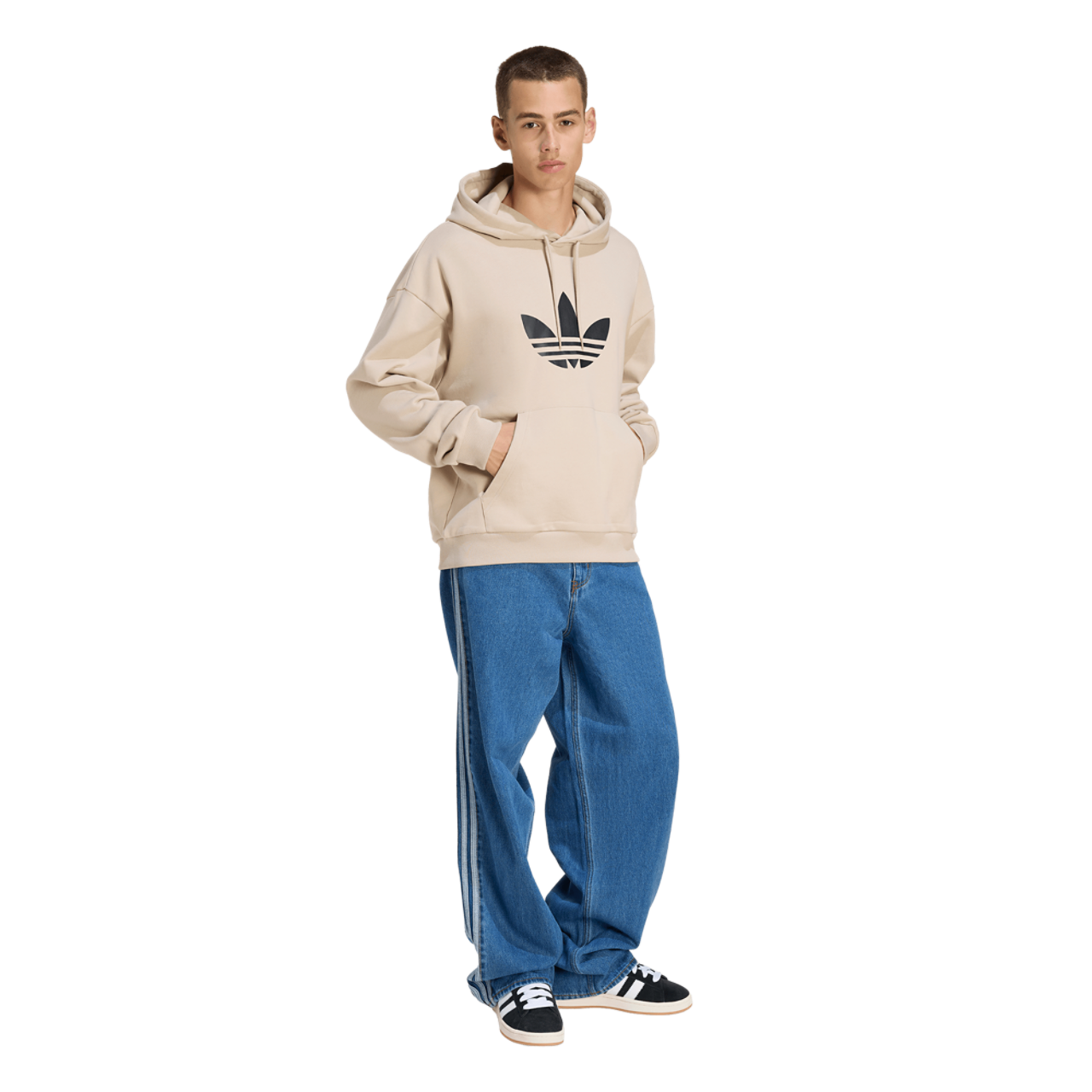adidas Originals adicolor Trefoil Hoodie Image 5 of 6. Tap to open photo gallery.
