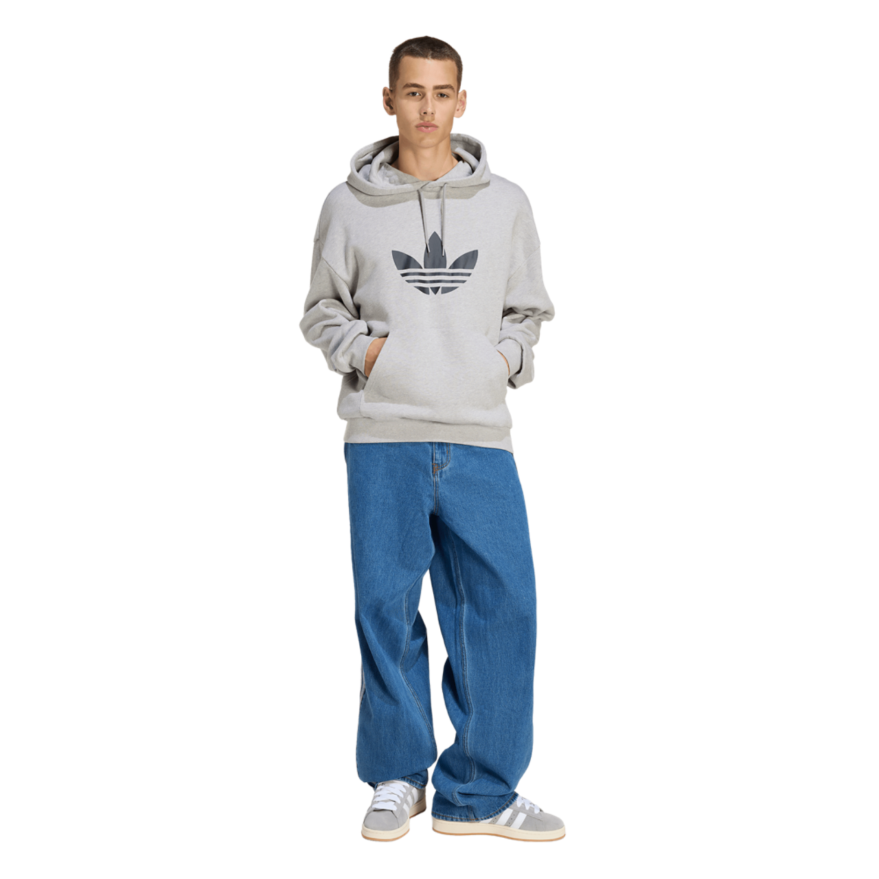 adidas Originals adicolor Trefoil Hoodie Image 5 of 6. Tap to open photo gallery.