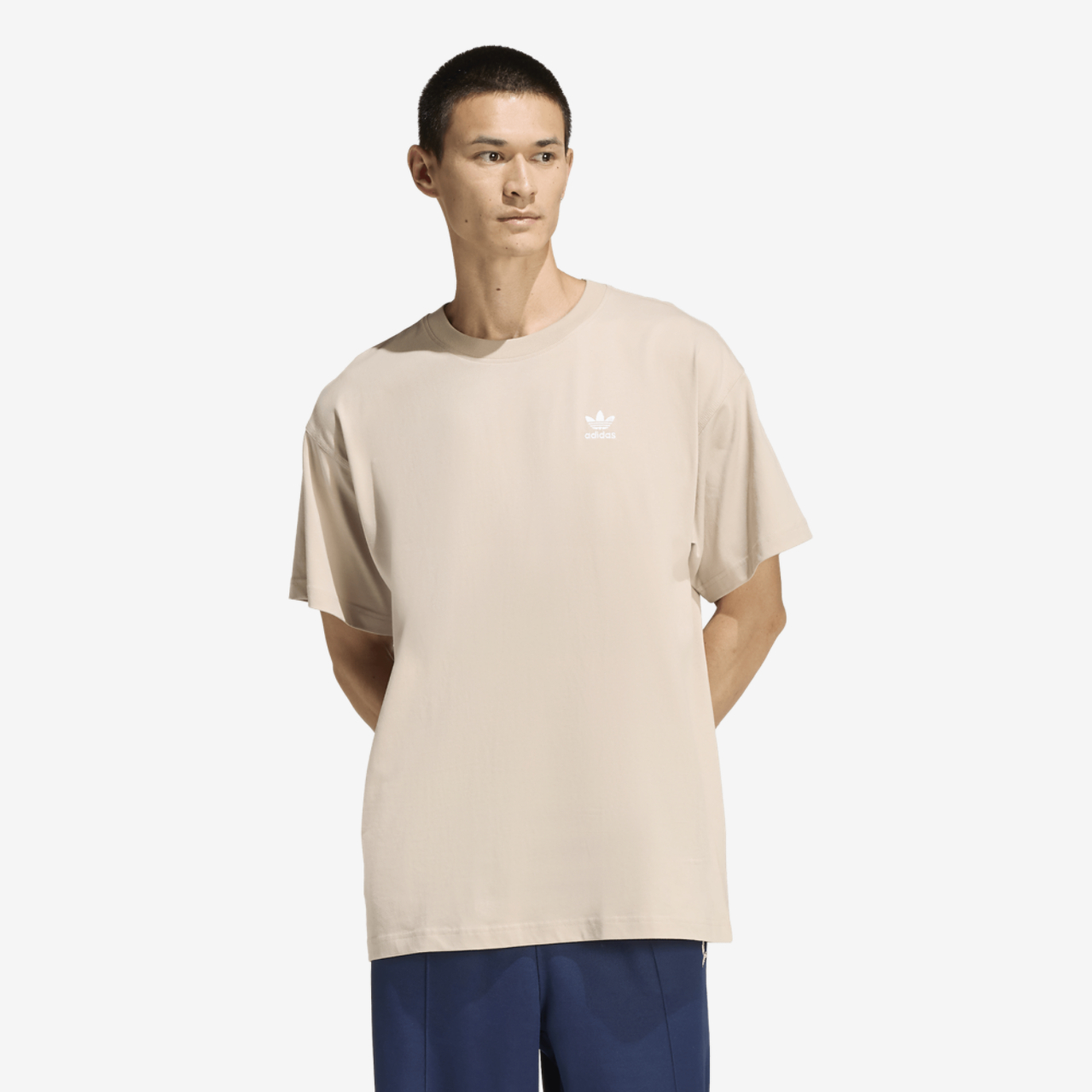 adidas Trefoil Essentials OS T-Shirt Image 1 of 4. Tap to open photo gallery.
