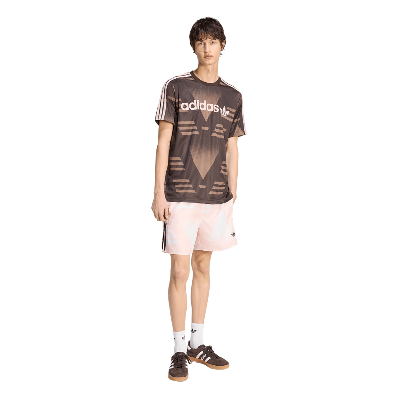 adidas Originals Bruised Banana All Overprint 9" Shorts Image 5 of 6. Tap to open photo gallery.