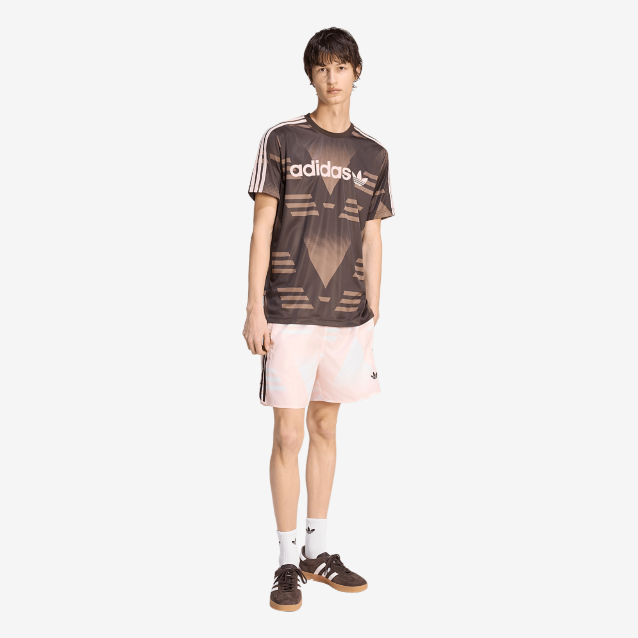 adidas Originals Bruised Banana All Overprint 9" Shorts Image 5 of 6. Tap to open photo gallery.