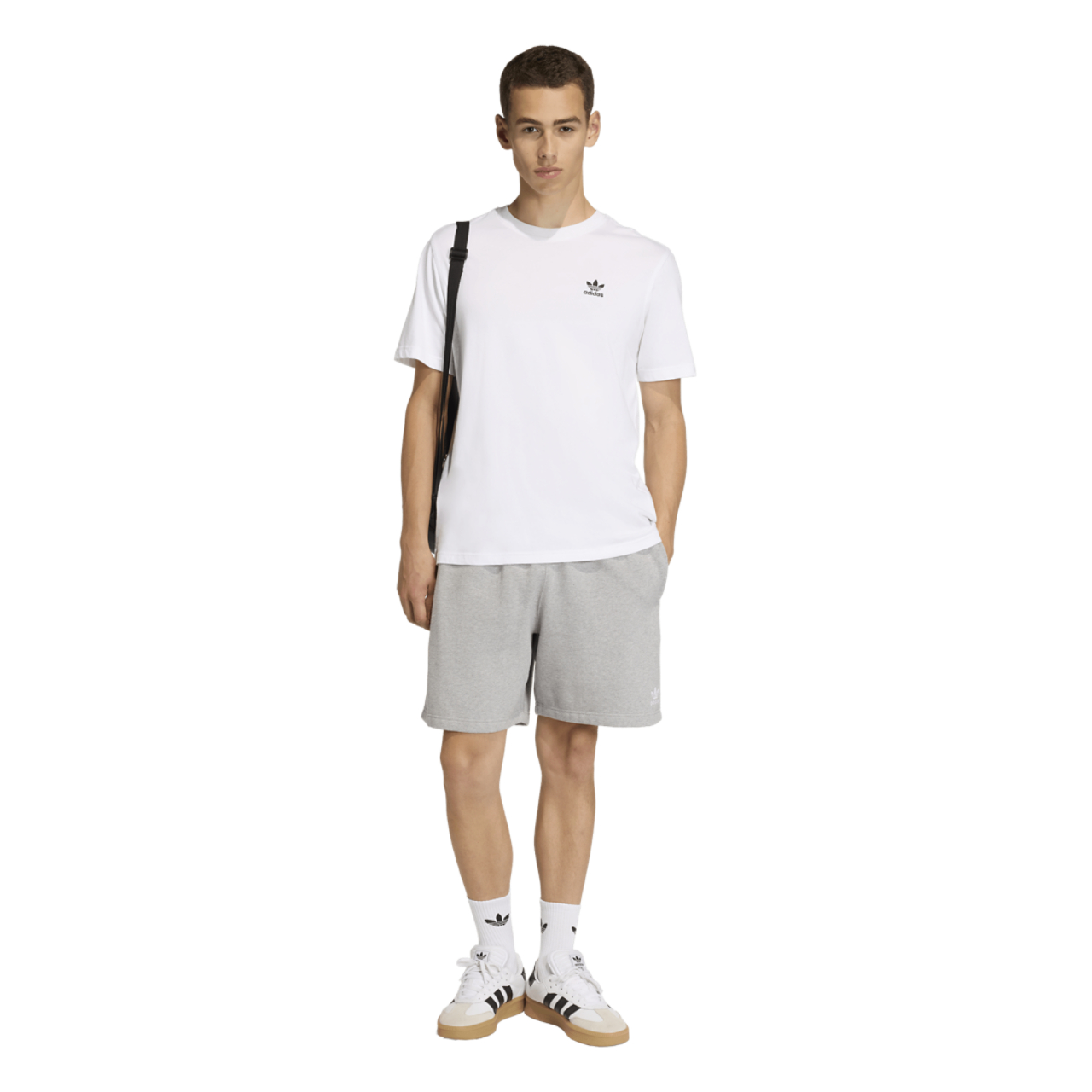 adidas Originals Trefoil Essentials Fleece 7" Shorts Image 3 of 6. Tap to open photo gallery.