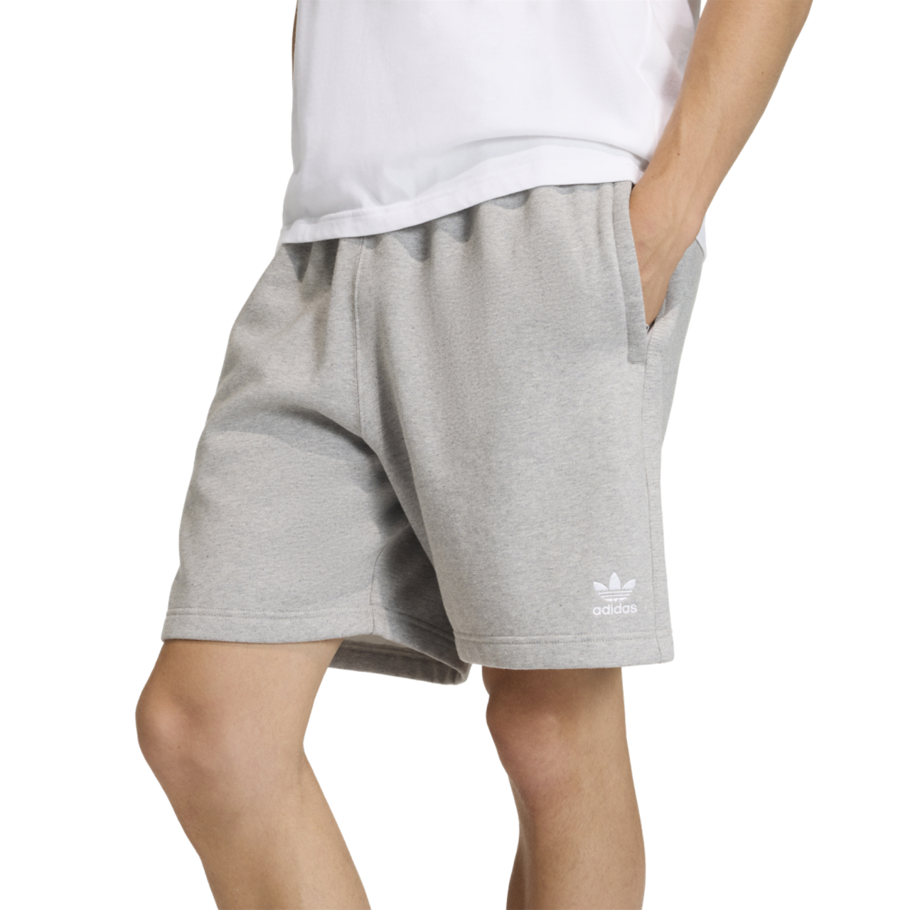 adidas Originals Trefoil Essentials Fleece 7" Shorts Image 4 of 6. Tap to open photo gallery.