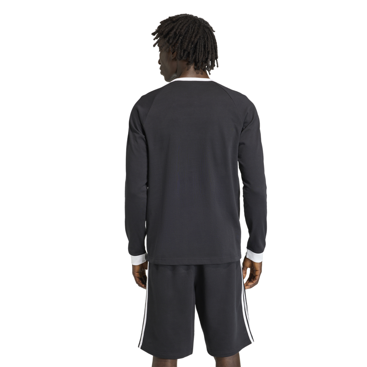 adidas Originals 3 Stripes Long Sleeve T-Shirt Image 3 of 7. Tap to open photo gallery.