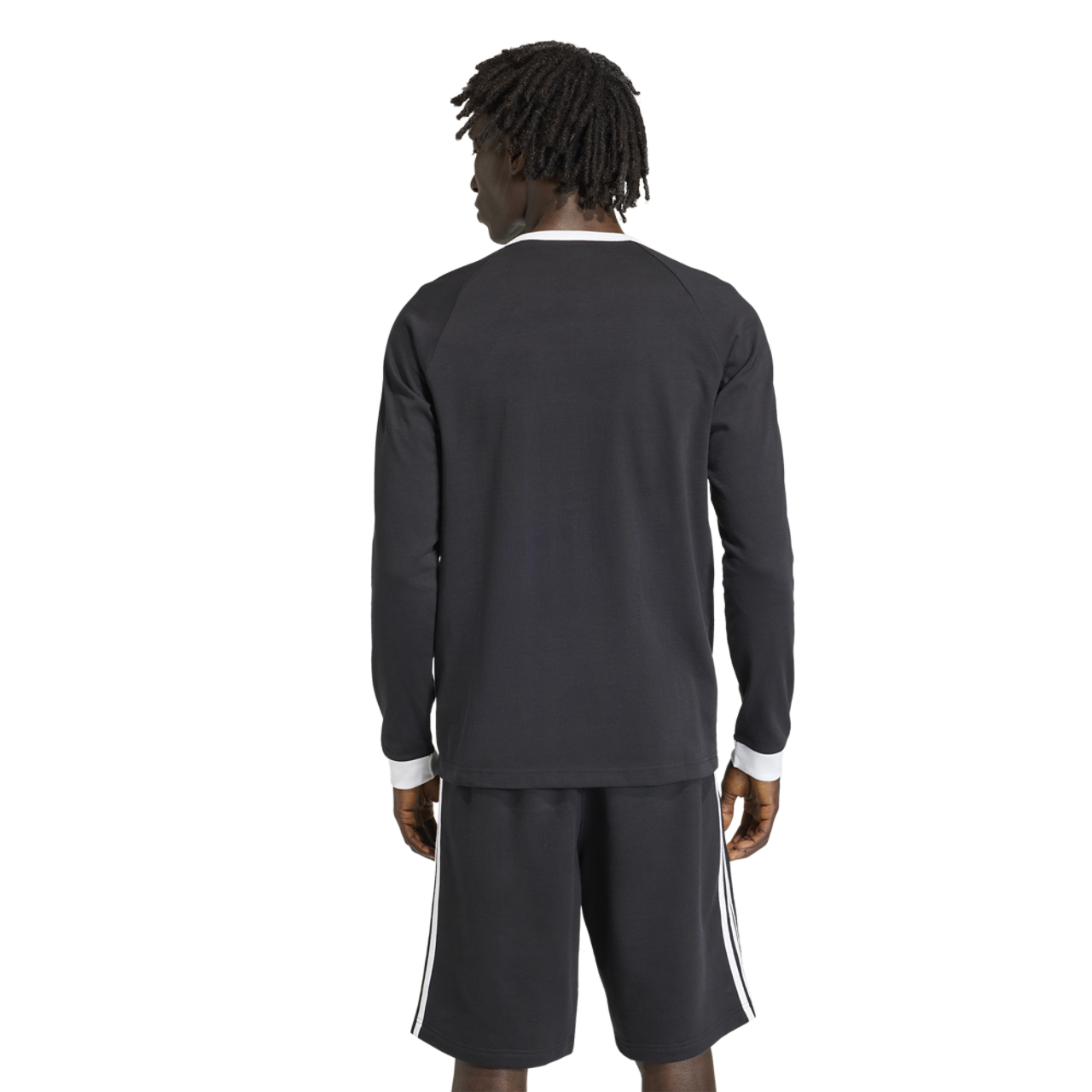 adidas Originals 3 Stripes Long Sleeve T-Shirt Image 3 of 7. Tap to open photo gallery.