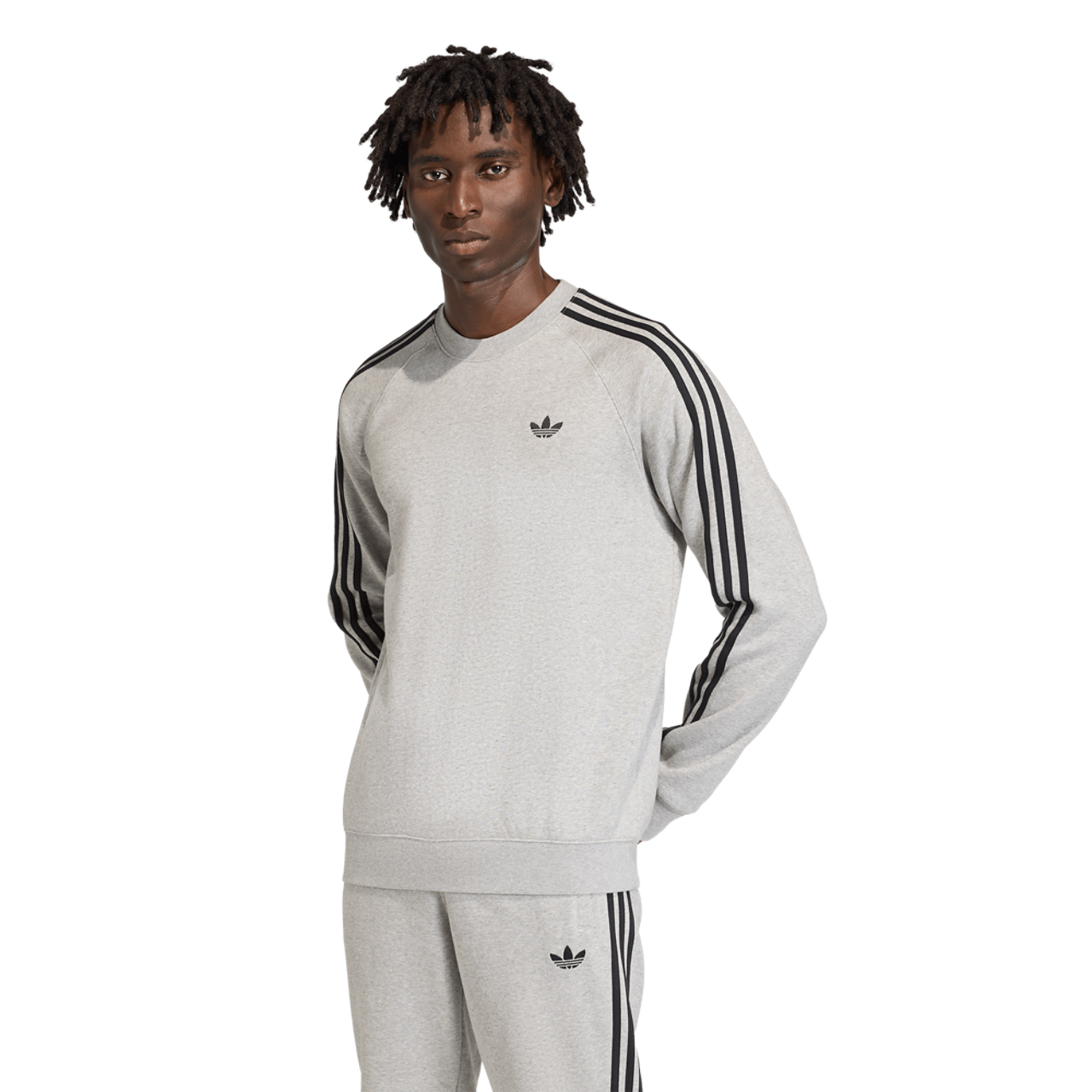 adidas Originals 3-Stripes Crew Image 1 of 6. Tap to open photo gallery.