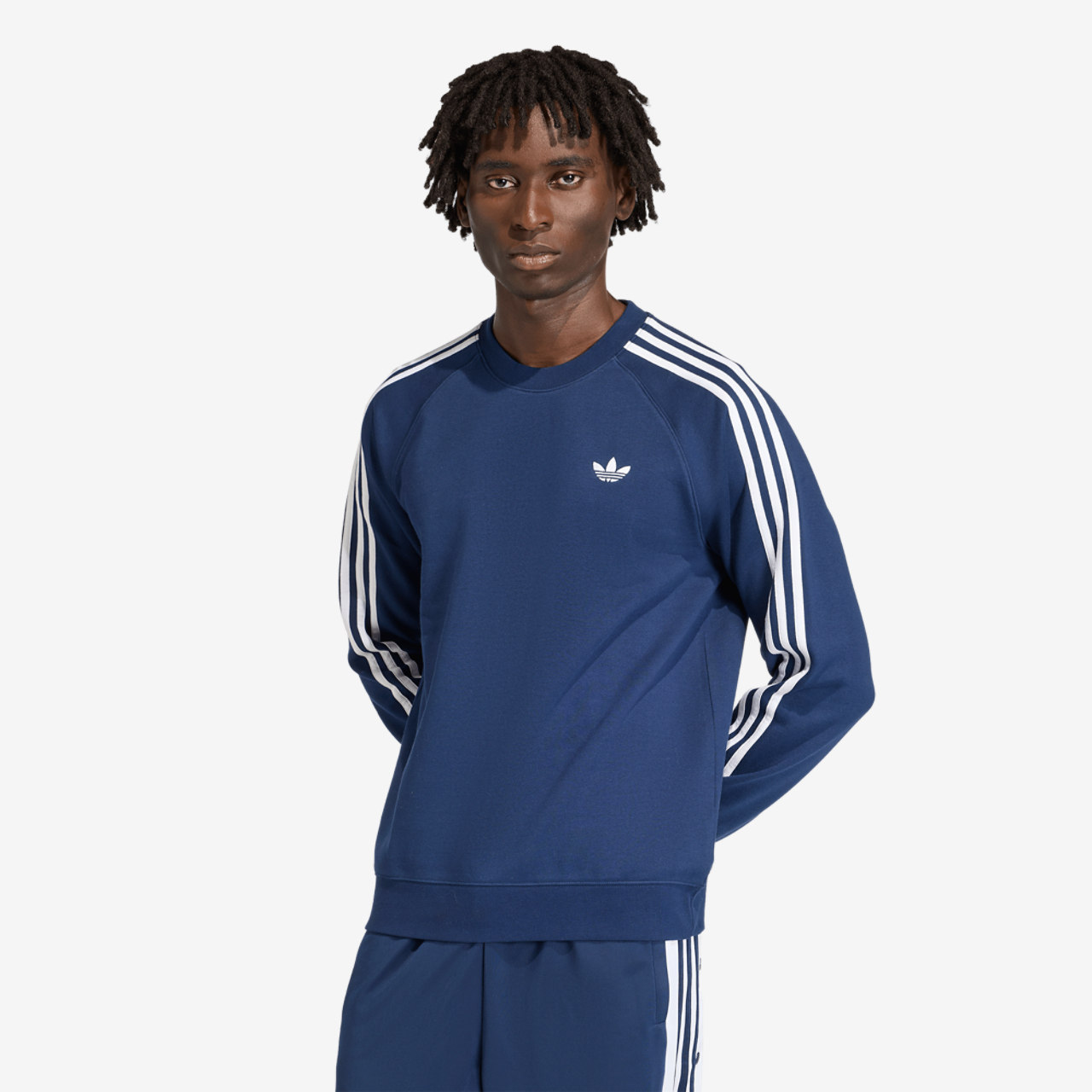 adidas Originals 3-Stripes Crew Image 1 of 6. Tap to open photo gallery.