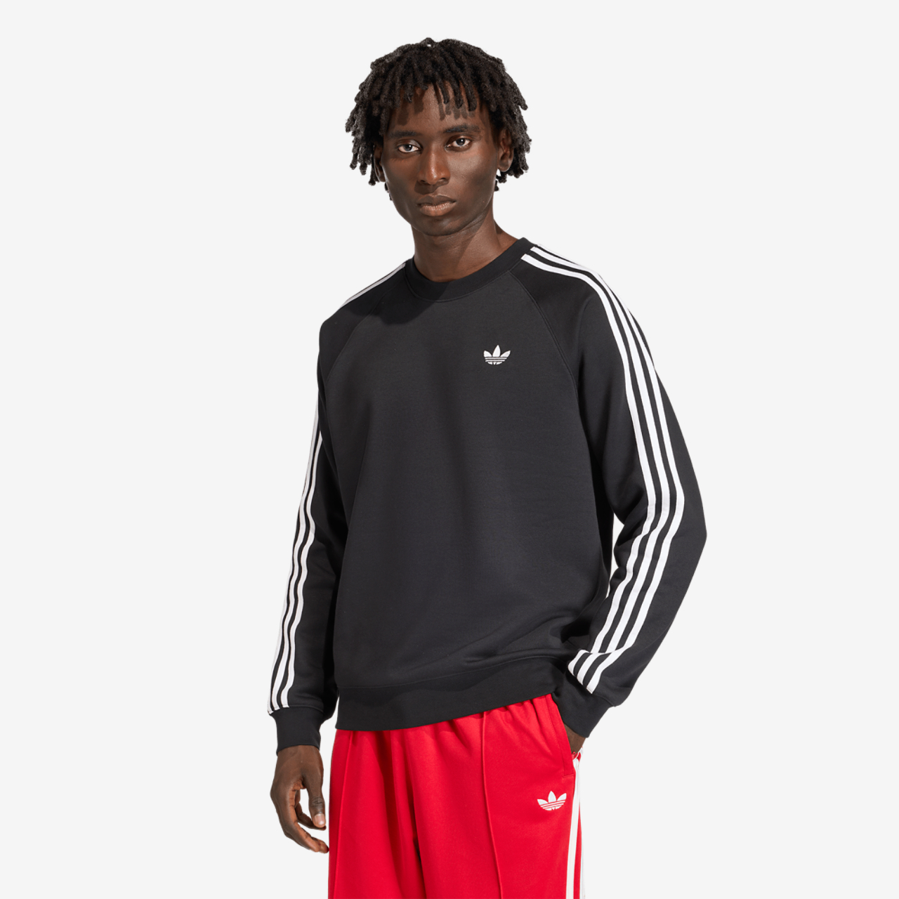 adidas Originals 3-Stripes Crew Image 1 of 6. Tap to open photo gallery.